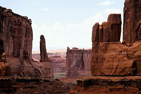 Park Avenue Trail, Arches National Park near Moab, Utah in United States.