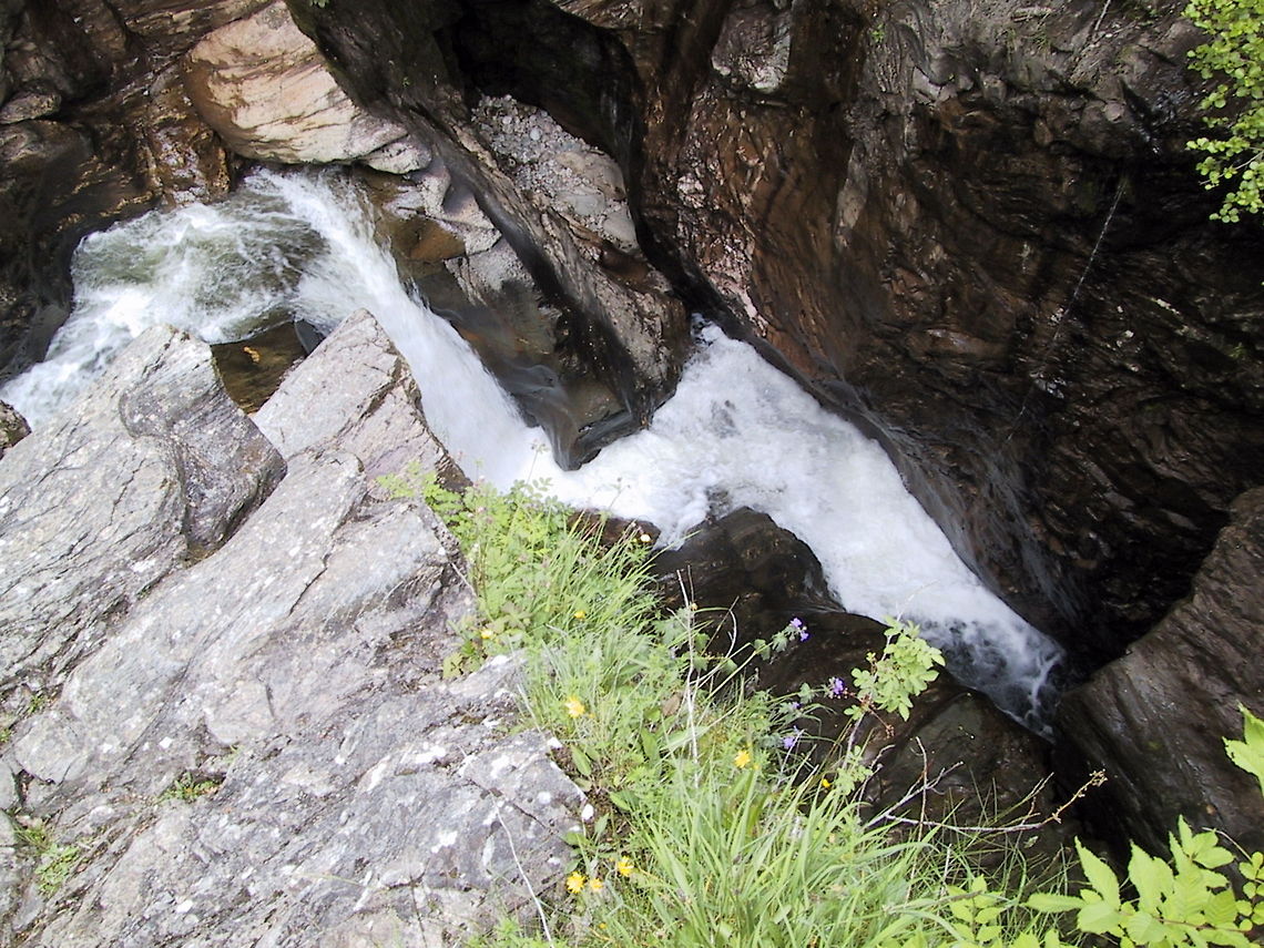Waterfall Gorge A rocky Scottish River cuts it&#039;s path through a narrow gorge. Gorge,River,Waterfall