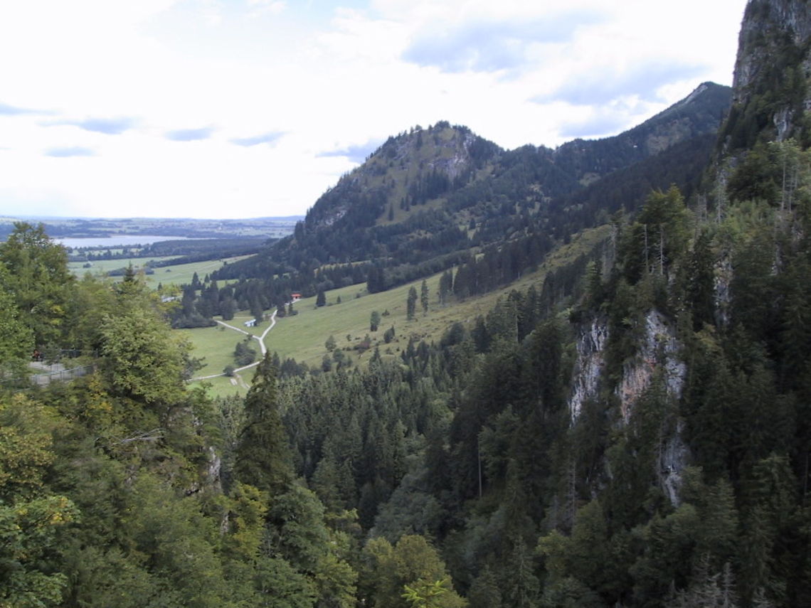 Bavarian Valley Looking down into the valley from the Bavarian Mountains Bavaria,Mountains,Valley