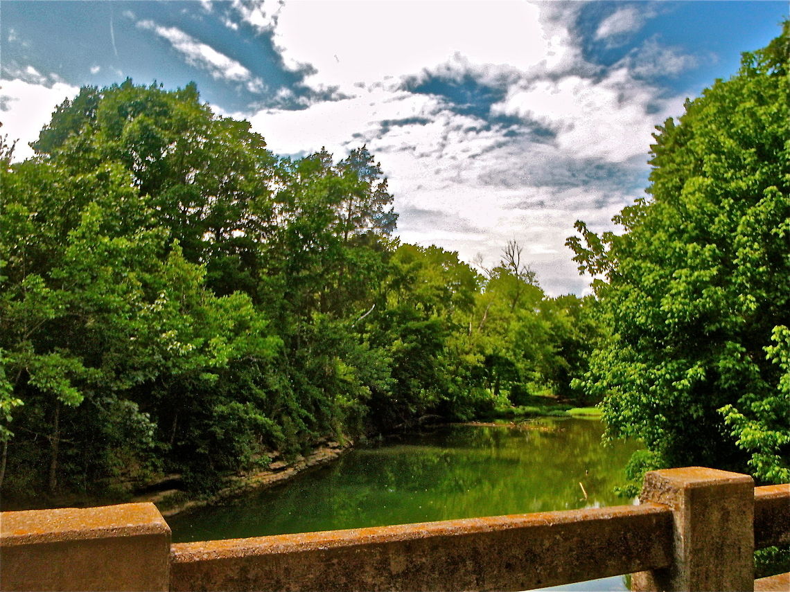 P6170359 My hometown- Ashland City, Tennessee. I&#039;ve jumped off this bridge quite a few times into waters below. :)<br />
 river