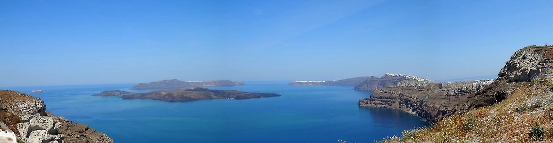 Panorama of Santorini island  Geotagged,Greece,Panorama,Santorini