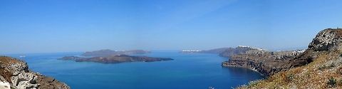 Panorama of Santorini island  Geotagged,Greece,Panorama,Santorini
