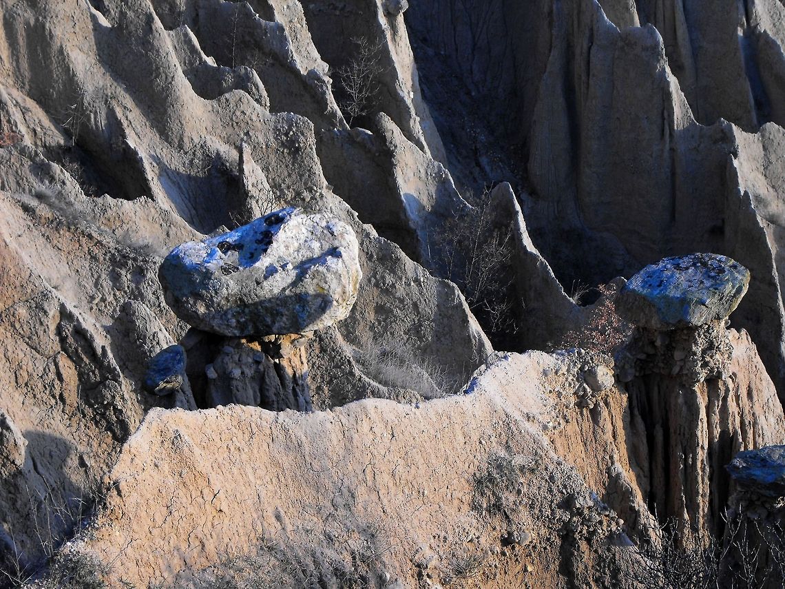 The Stob Pyramids at sunset  Bulgaria,Geotagged,Sandstone Pyramids