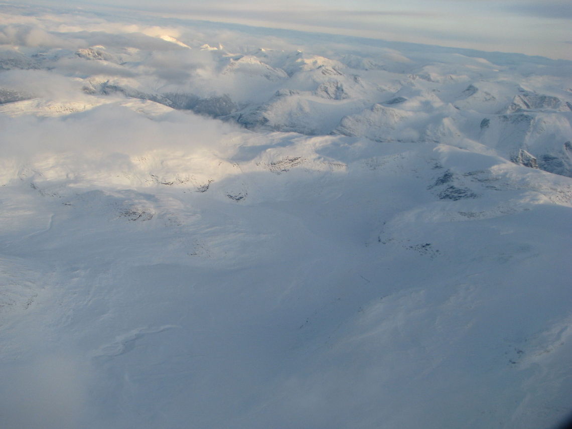 Snowy mountain tops in Norway  Mountains,Norway