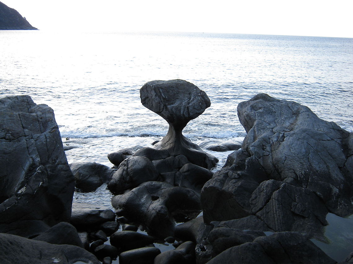 Kannesteinen, Norway ThIs stone is a famous touristattraction in Norway. The stone has been formed by the Atlantic ocean for many many years. Many people have been climbing to the top of it. Atlantic Ocean,Geotagged,Kannesteinen,Norway