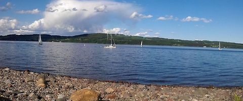 Lake Mj&oslash;sa, Norway  Geotagged,Lake,Landscapes,Norway,landscape,nature
