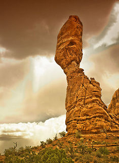 Standing Tall Balanced Rock - One of the must see rock formation in Arches National Park.  Utah,arched national park,balanced rock