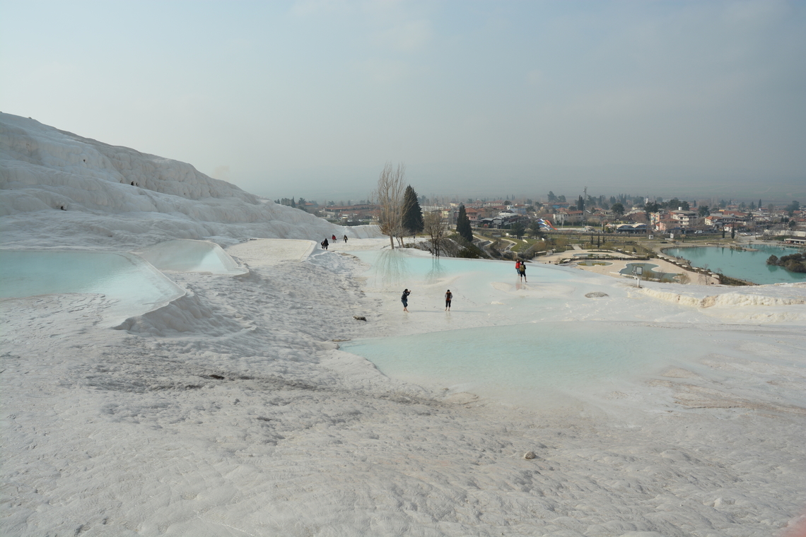 Pamukkale pamukkale, meaning &quot;cotton castle&quot;, Denizli, Turkey. Geotagged,Turkey,Winter,carbonate mineral,cotton castle,denizli,pamukkale,turkey