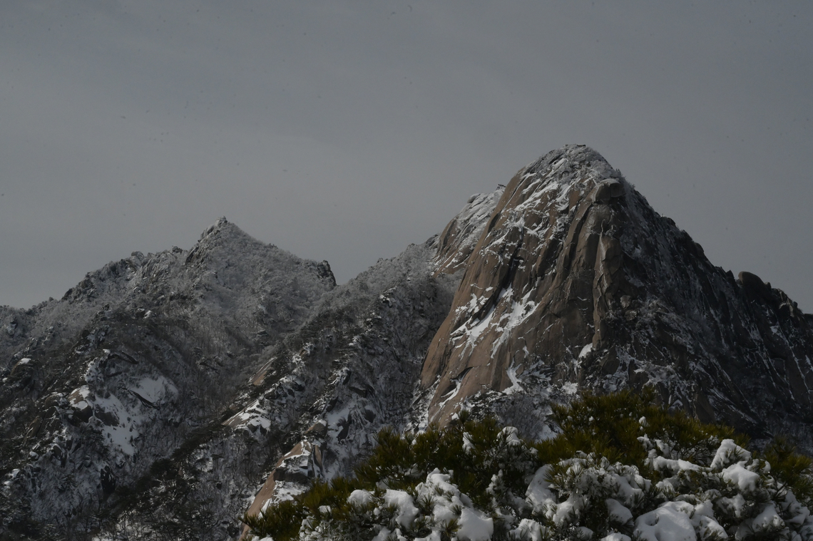 Bukhan Mountain, Seoul Bukhan Mountain covered with snow. Bukhan mountain,Geotagged,South Korea,Winter