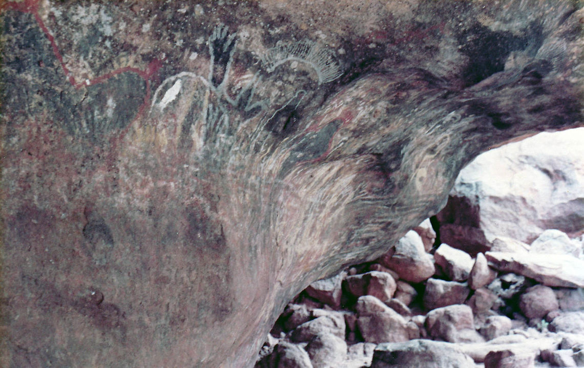 Rock paintings,Ayers Rock.NT. Australia  Australia,Geotagged