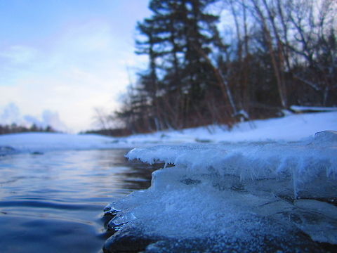 Frozen Ice crystals forming on the Wisconsin River. The exif for this photo is incorrect; the correct month and year of this photo is January 2013. Geotagged,United States,Wisconsin