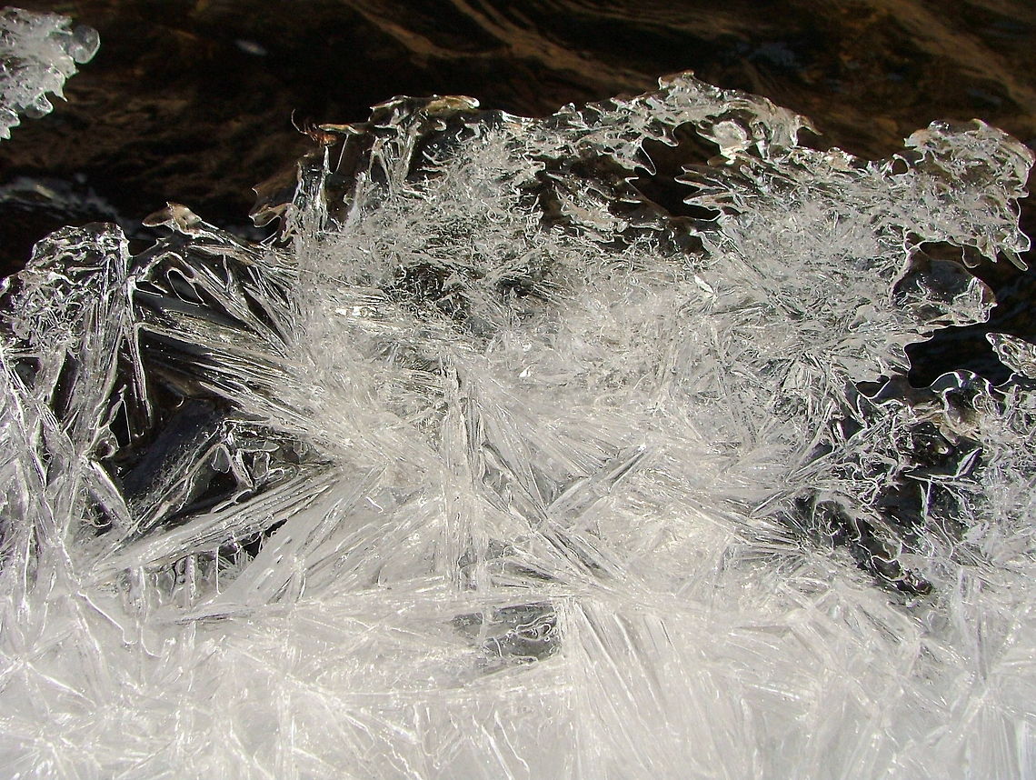 Abstract Ice A natural abstract of some ice forming over the Waukarusha River near my parents home in northern Illinois. I often take the opportunity to capture natural abstract patterns when I can, but sometimes they are difficult to find or notice! Geotagged,United States
