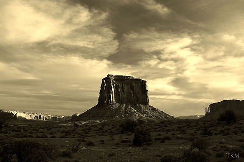 Merrick Butte - Monument Valley in B&W I am usually not one for a lot of post-processing with photos, but I do really like the look of this shot of Merrick Butte in black and white. I feel it gives it a much more powerful feel to the scene, especially with the dramatic clouds overhead. Captured in Monument Valley, northern Arizona. Arizona,Geotagged,Monument Valley Tribal Park,United States