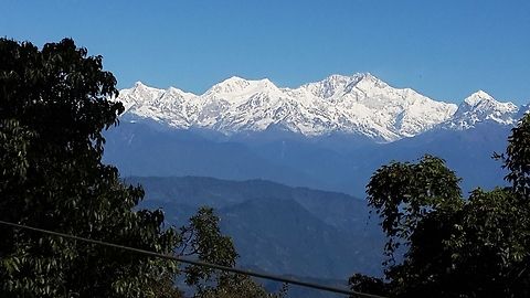 Kanchenjungha from Darjeeling India-- veiw from my lawns  Mountains