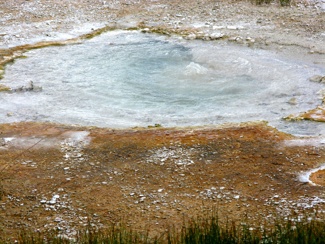 Yellowstone Boiling Geyser Pools Large geyser pool at Yellowstone. Geyser,Landscapes,Wyoming,Yellowstone National Park