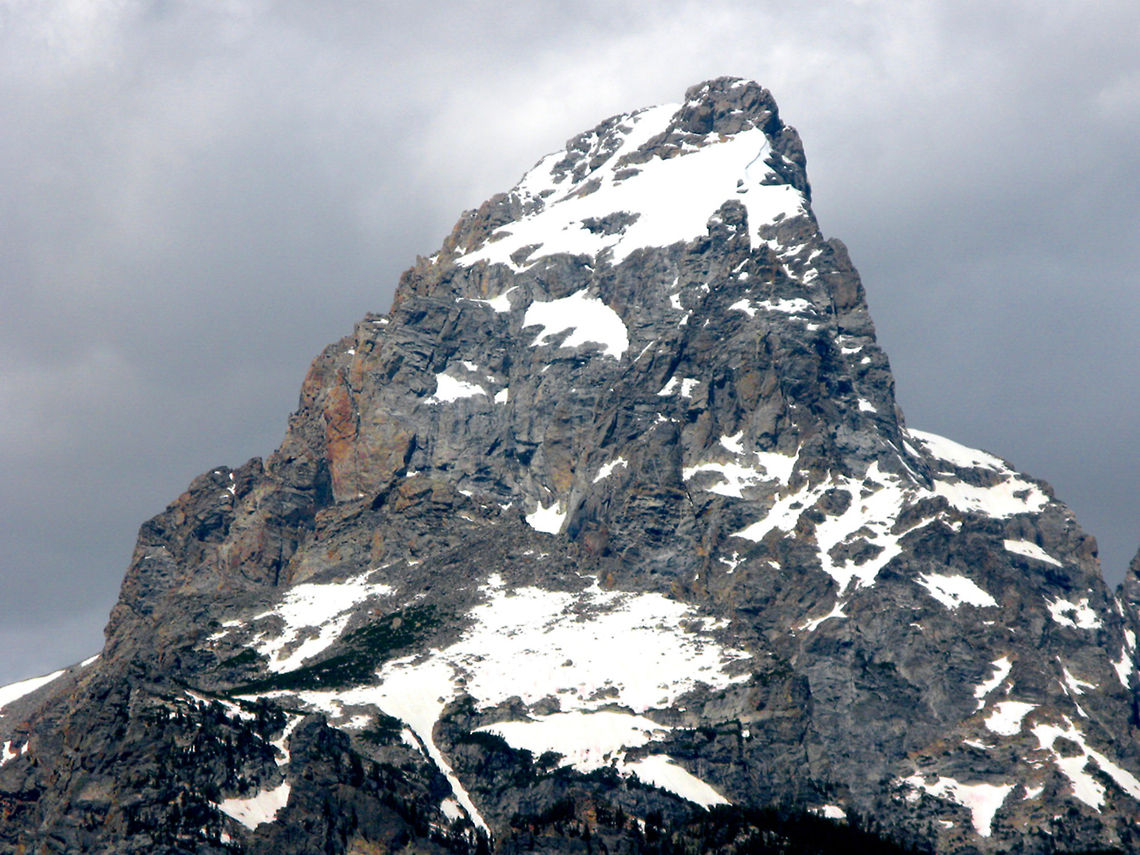 Grand Teton mountain top The majestic Grand Teton, the highest mountain in the park. Grand Teton National Park,Landscapes,Wyoming