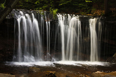 Ricketts Glen Falls 5 A wide view of a fantastic waterfall at Rickets Glen Falls. Stream,Waterfall