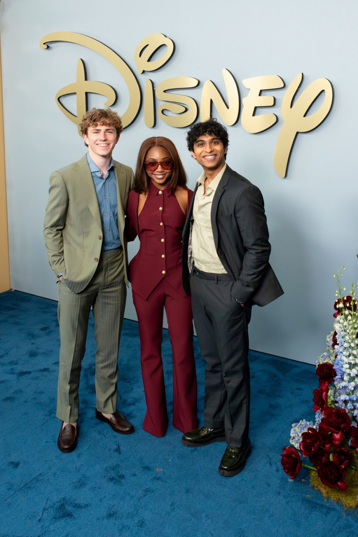 Aryan Simhadri, Leah Sava Jeffries and Walker Scobell at Disney Upfronts
