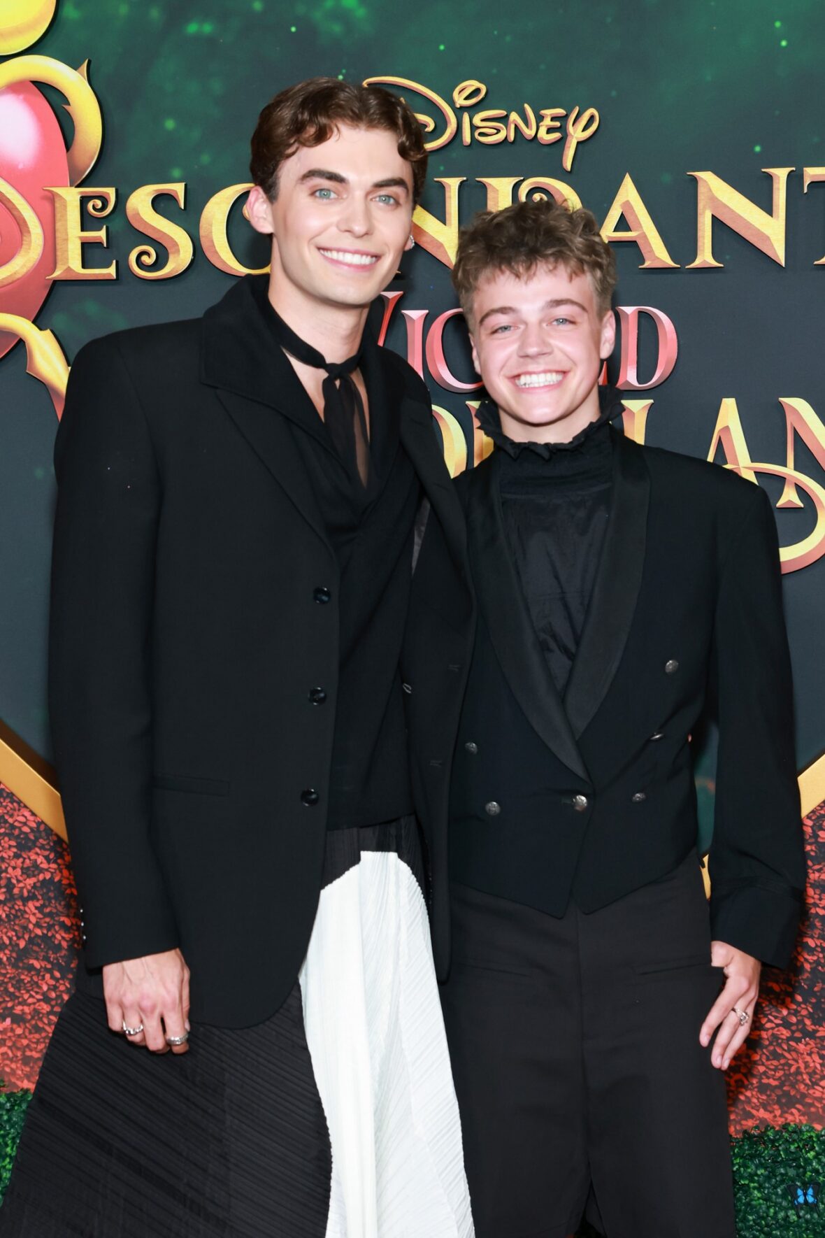 Ryan McEwen and Dayton Paradis attend the Descendants: Wicked Wonderland premiere