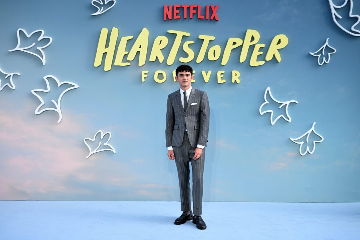 Joe Locke poses at the Heartstopper Forever premiere