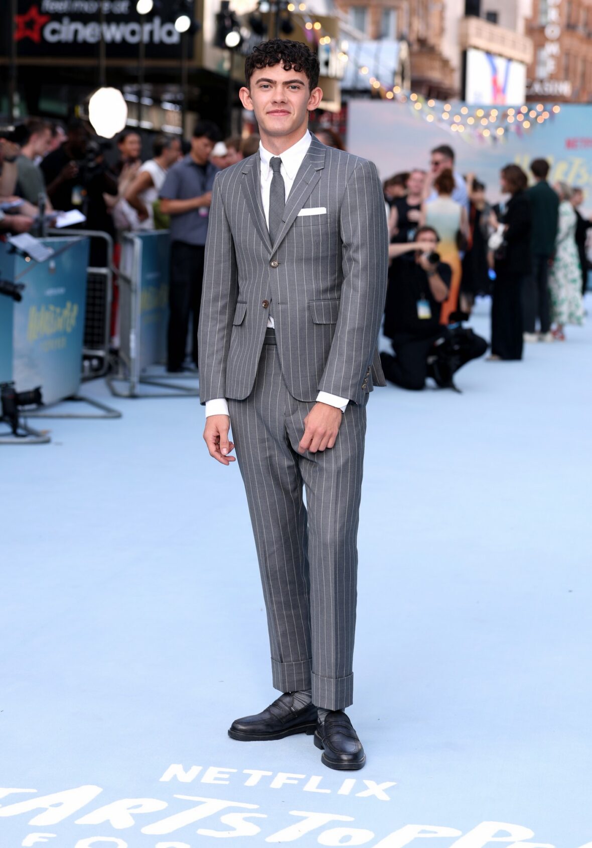 Joe Locke poses at the Heartstopper Forever premiere