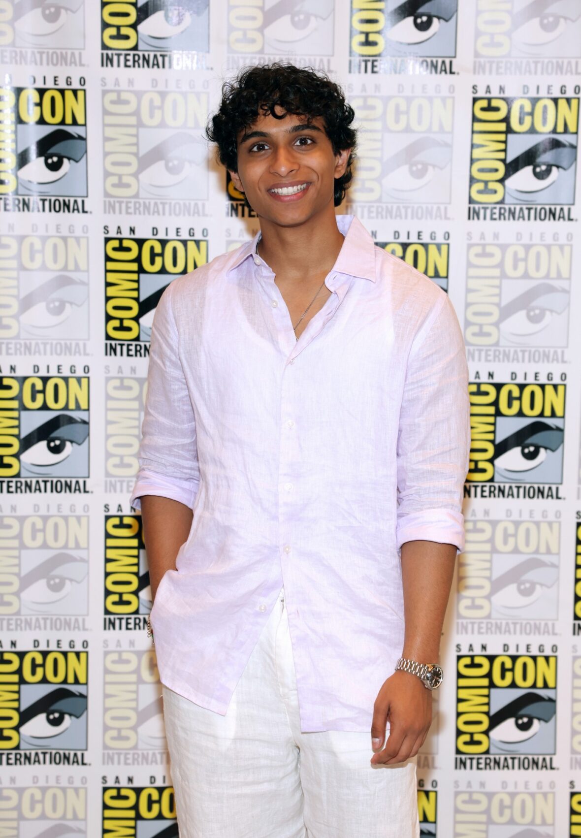 Aryan Simhadri attends Percy Jackson panel at San Diego Comic-Con