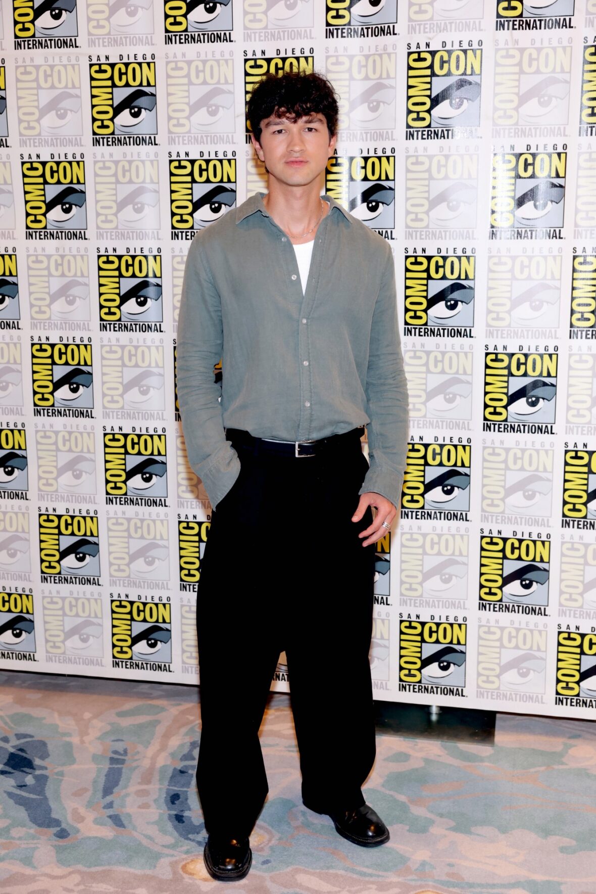 Charlie Bushnell attends Percy Jackson panel at San Diego Comic-Con