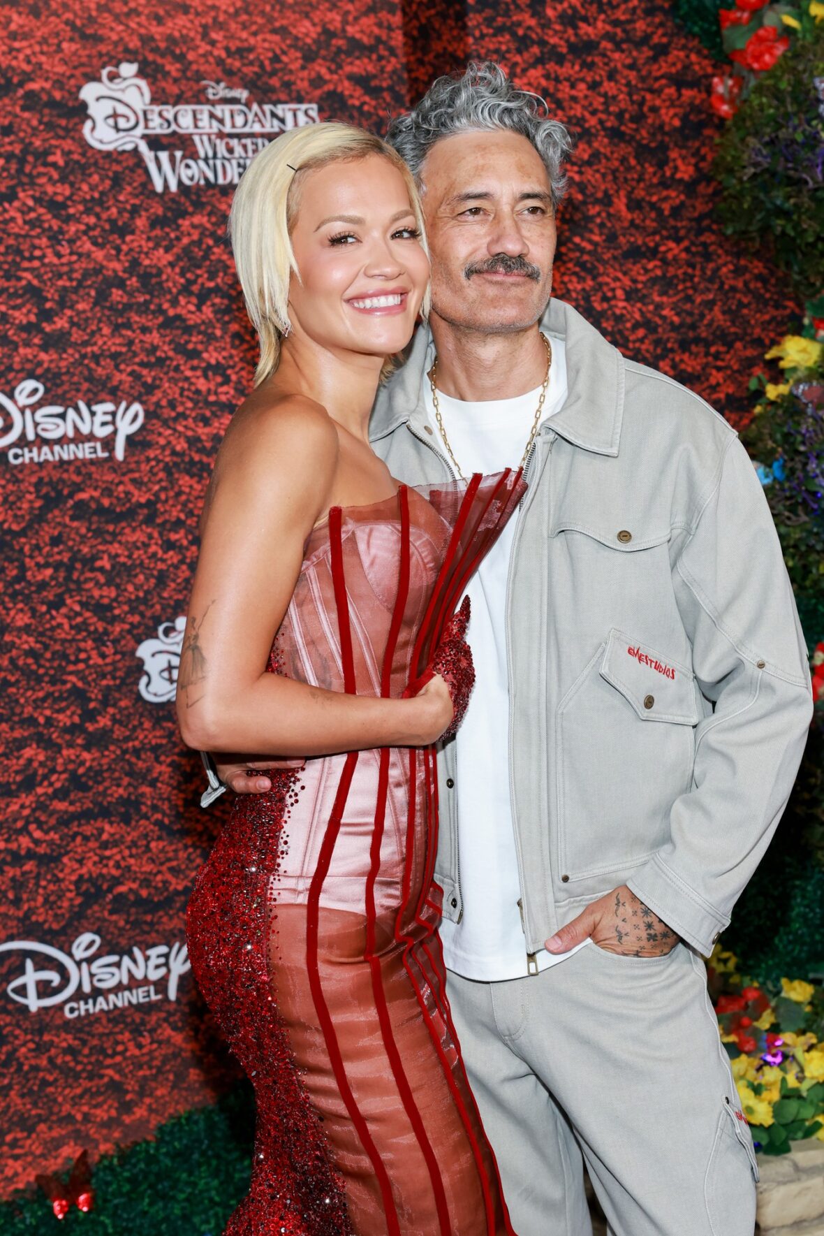 Rita Ora and Taika Waititi attend the Descendants: Wicked Wonderland premiere