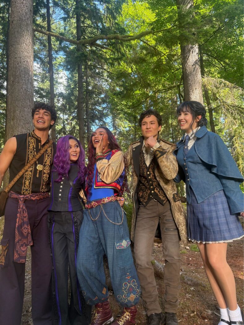 Hidden Heroes cast pose for a photo on set as filming begins