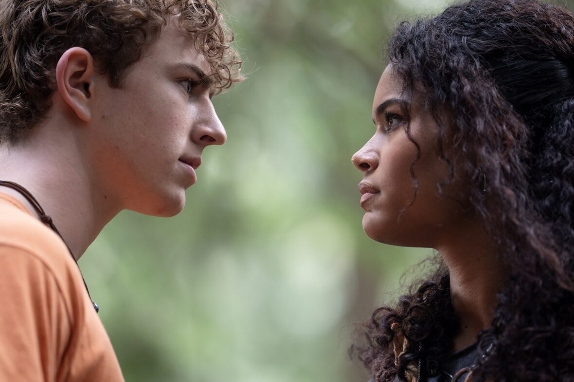 Still of Walker Scobell and Tamara Smart in Percy Jackson and the Olympians season three