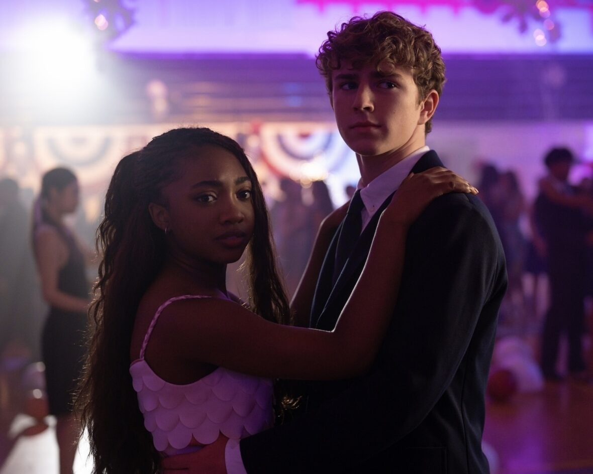 Still of Leah Sava Jeffries and Walker Scobell in Percy Jackson and the Olympians season three