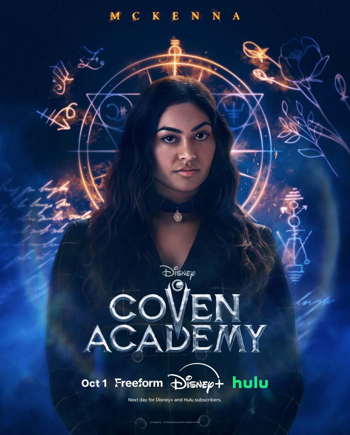 Character poster for Swayam Bhatia as McKenna in Coven Academy