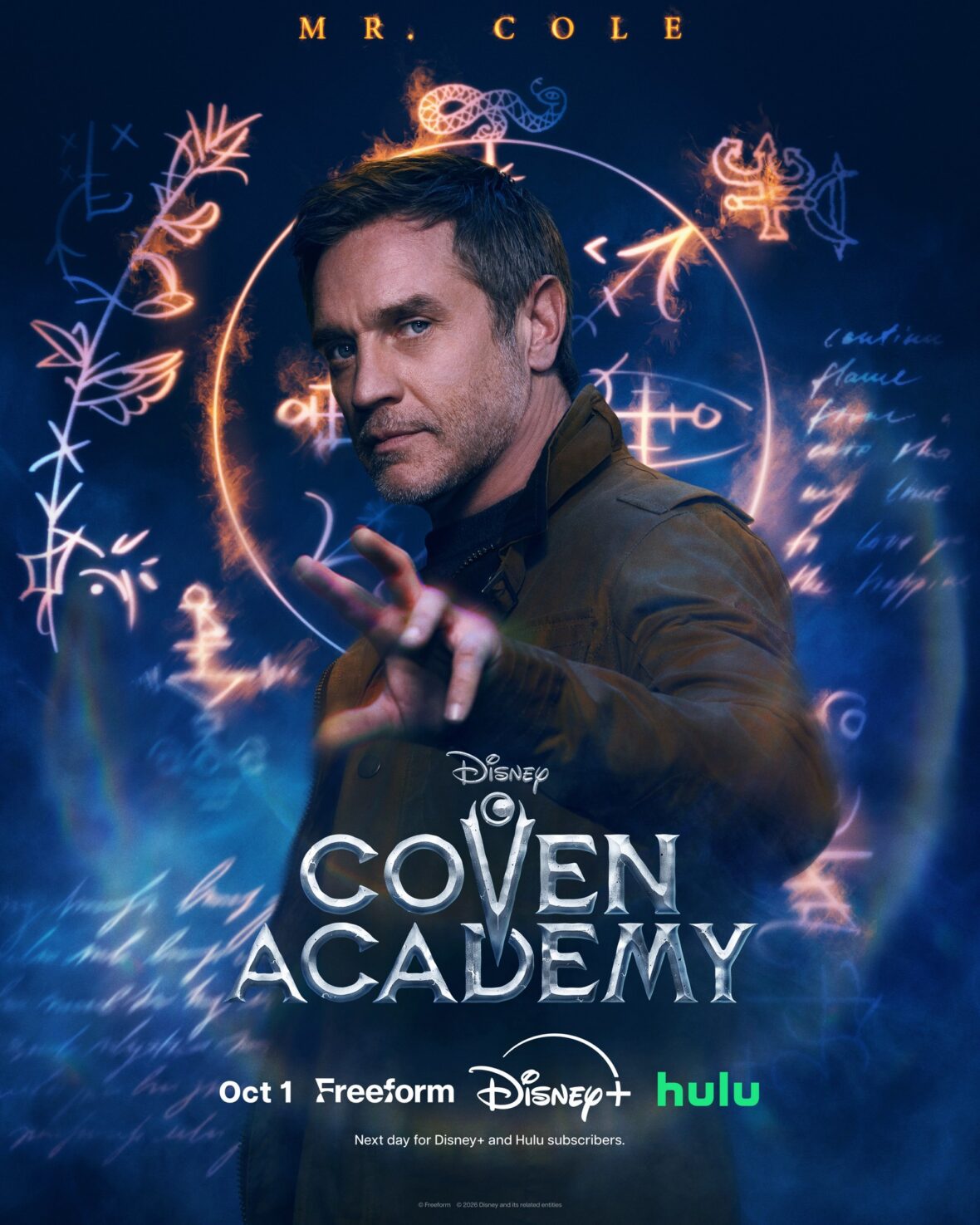 Character poster for Devon Sawa as Mr Cole in Coven Academy