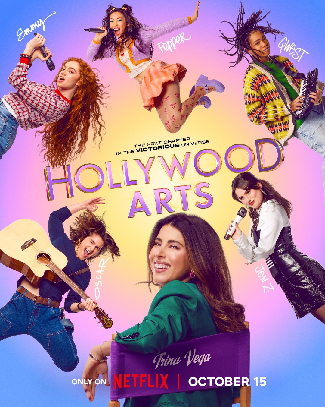 Martin Kamm, Emmy Liu-Wang, Alyssa Miles, Daniella Monet, Erika Swayze, Peyton Jackson featured on the Hollywood Arts poster