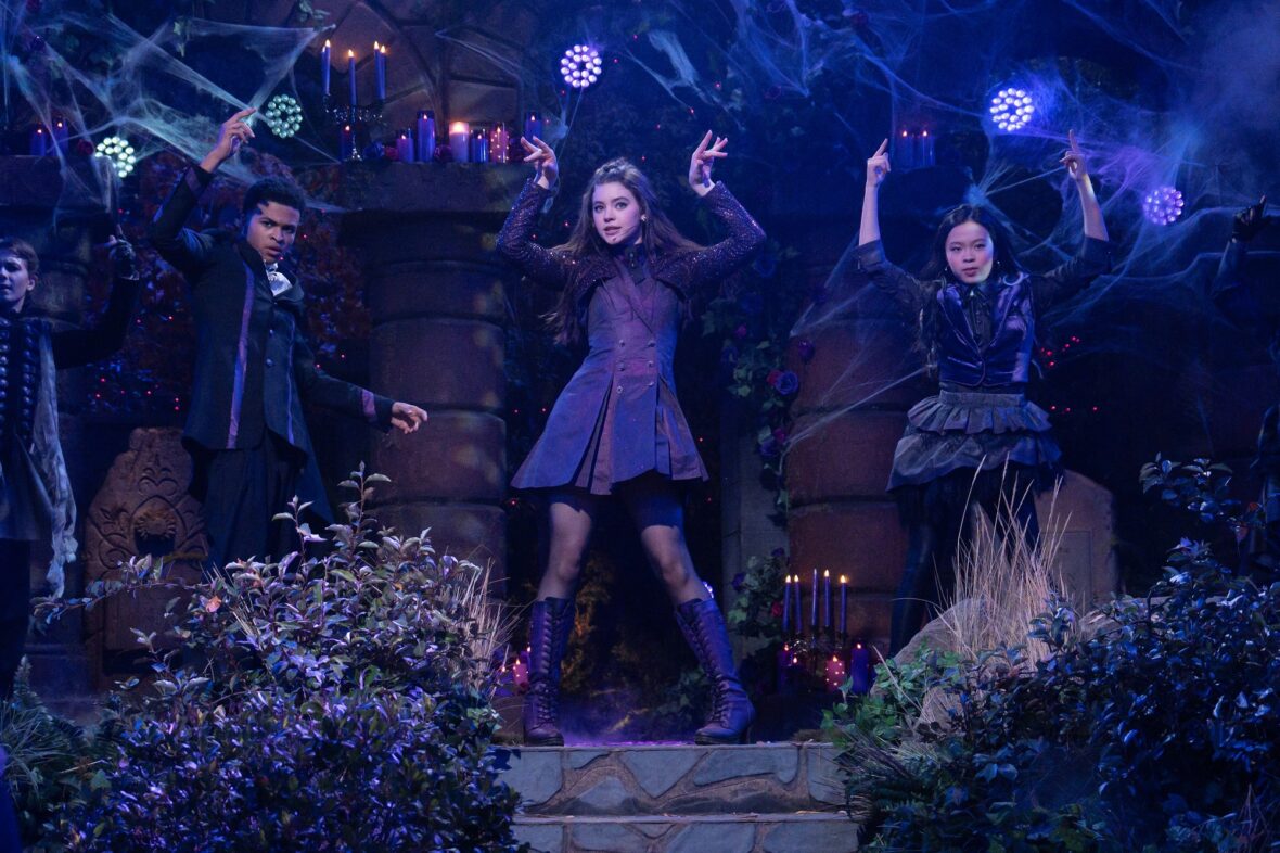 still of Shaun Dixon, Kenzi Richardson and Jiwon Lee in Vampirina: Teenage Vampire season two
