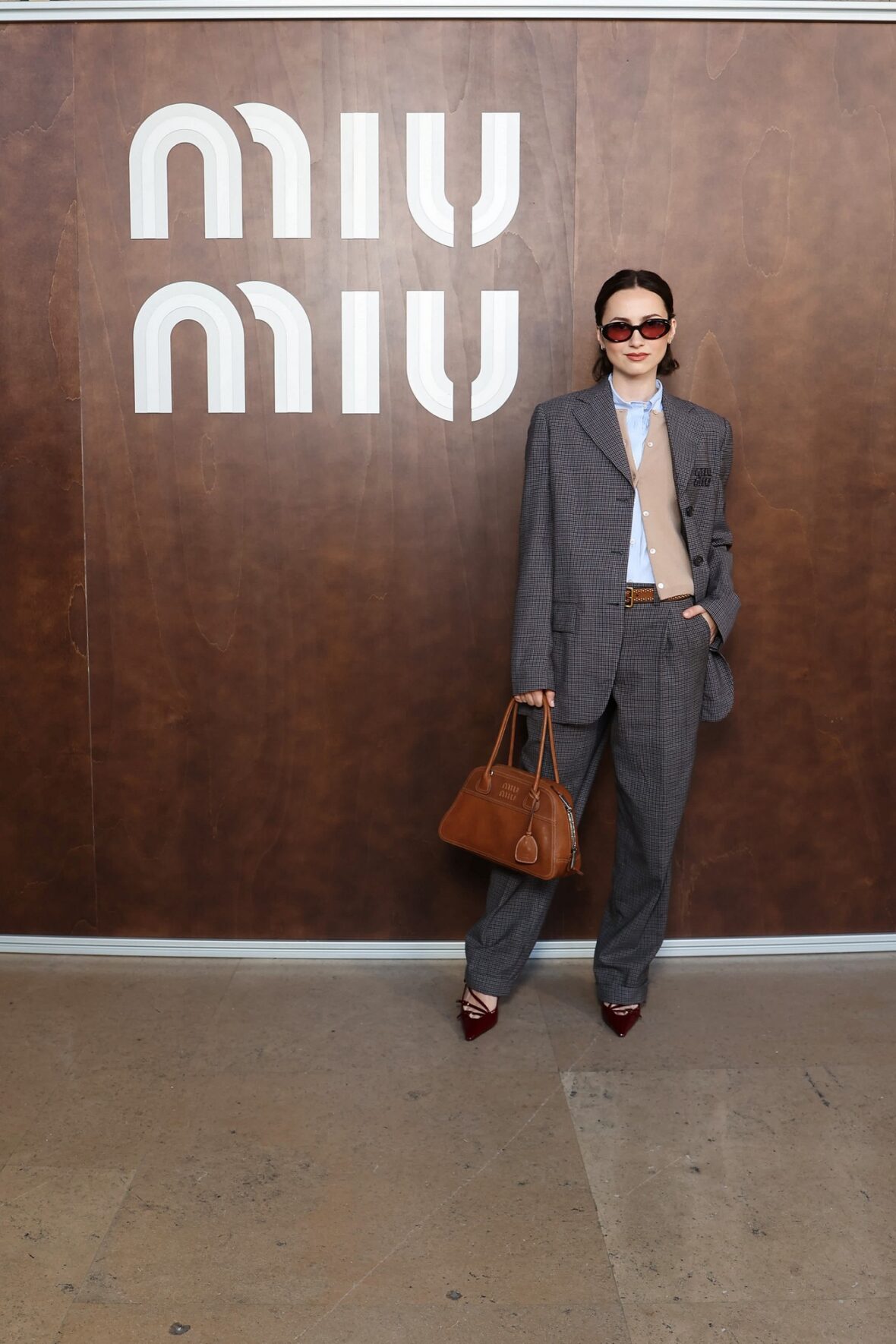 Maude Apatow attends the Miu Miu fashion show in Paris