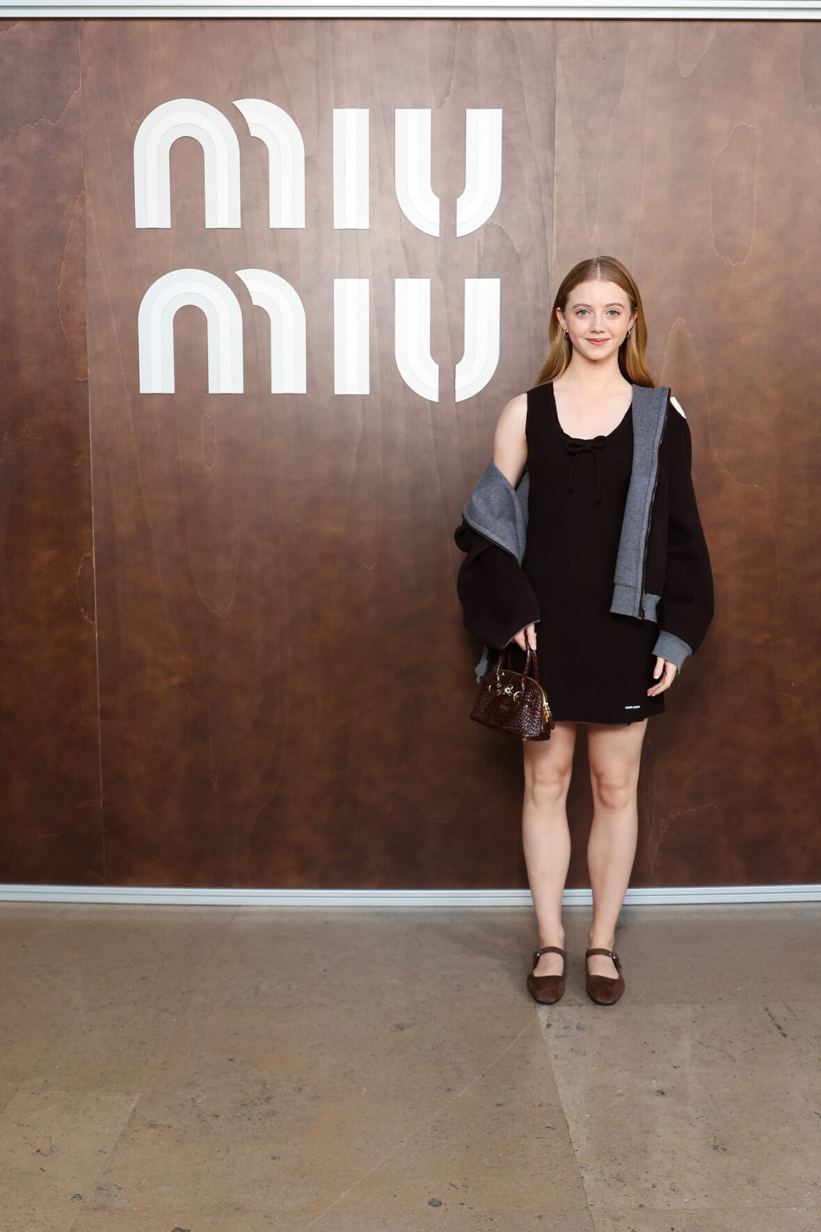Evie Templeton attends the Miu Miu fashion show in Paris