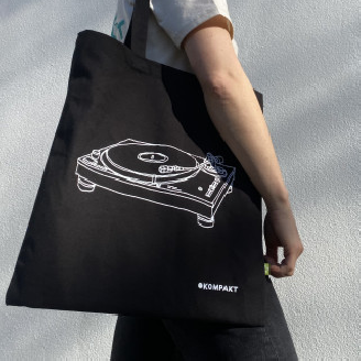Product picture for Kompakt X Pusher Tony - Black bag with white print