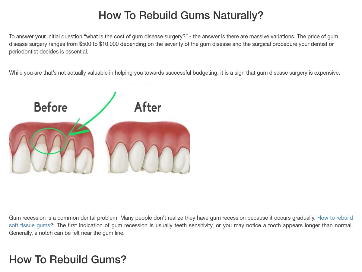 Rebuild gums