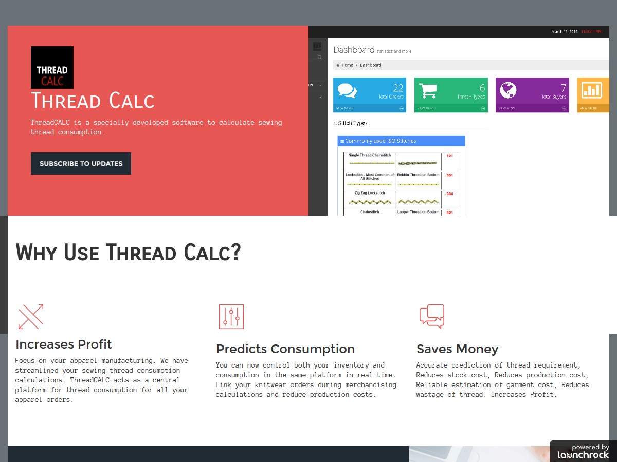 Sewing thread consumption calculator Thread Calc