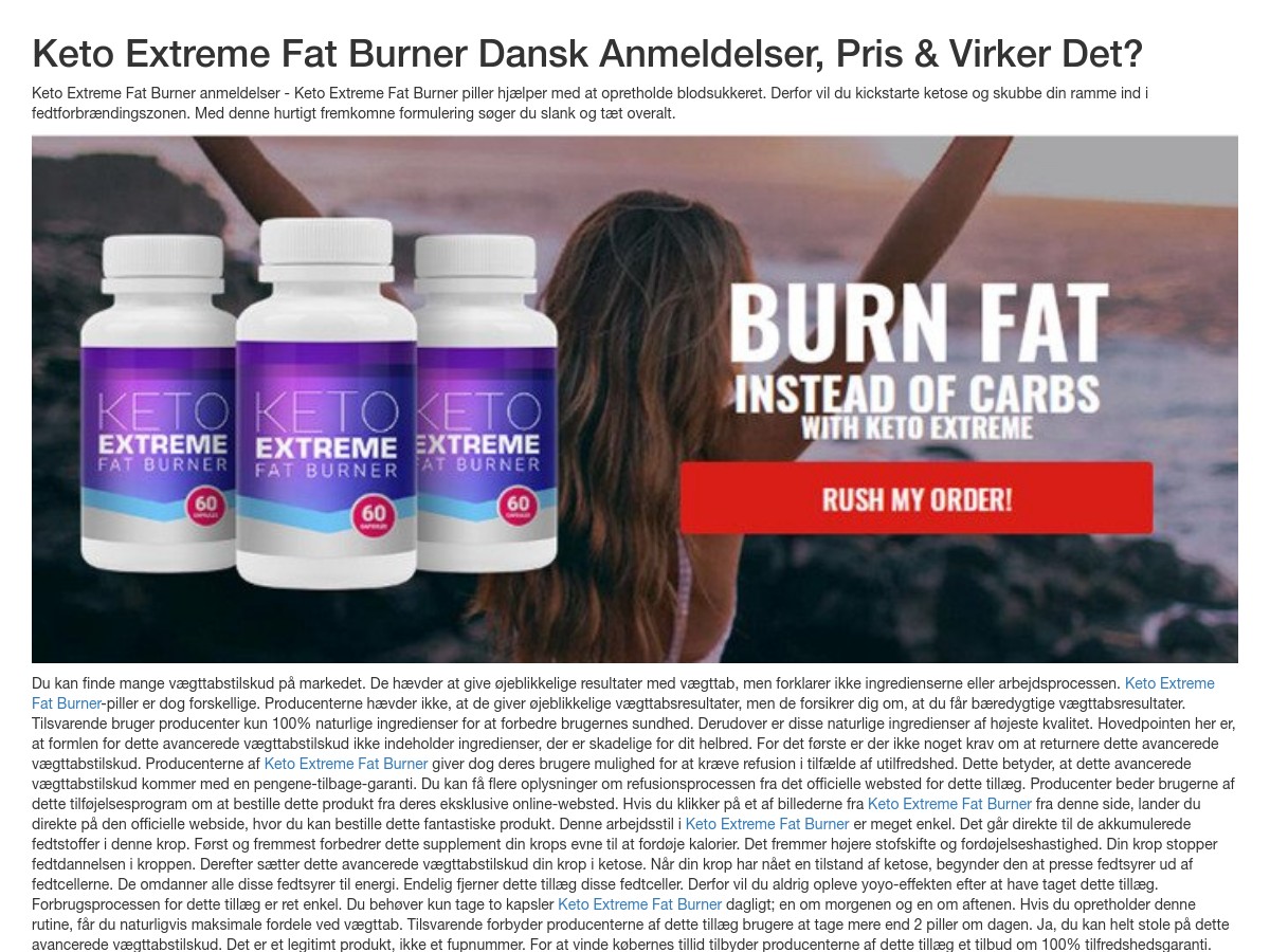 Keto Extreme Fat Burner
