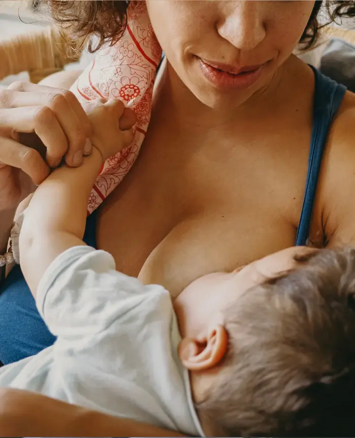 Mom breastfeeding child