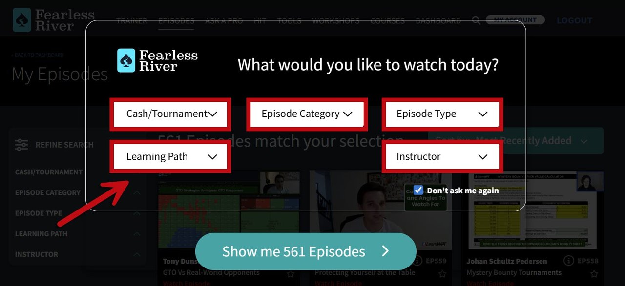 Strategy Episode Refine Search