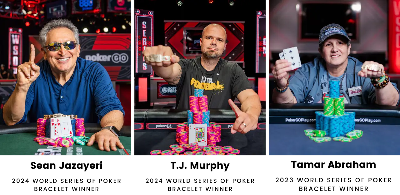 WSOP Success 2023 and 2024 - Sean-TJ-Tammy
