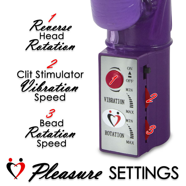 Rabbit Vibrator LeLuv Multispeed Quiet 9.5 Inch and Secret Lipstick