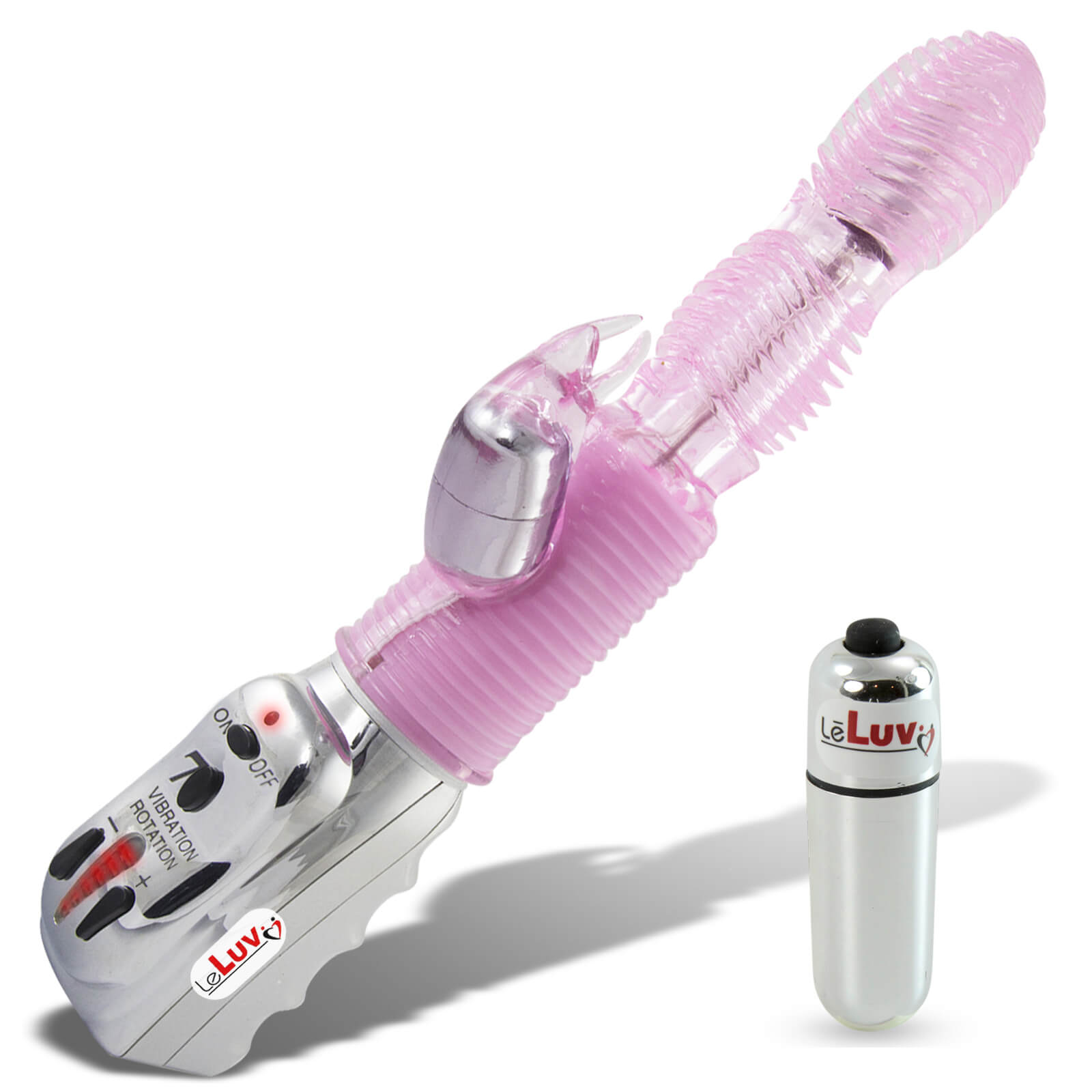 Rabbit Vibrator TRIPLE NIRVANA LeLuv Waves Bundle with Waterproof Mini  Bullet