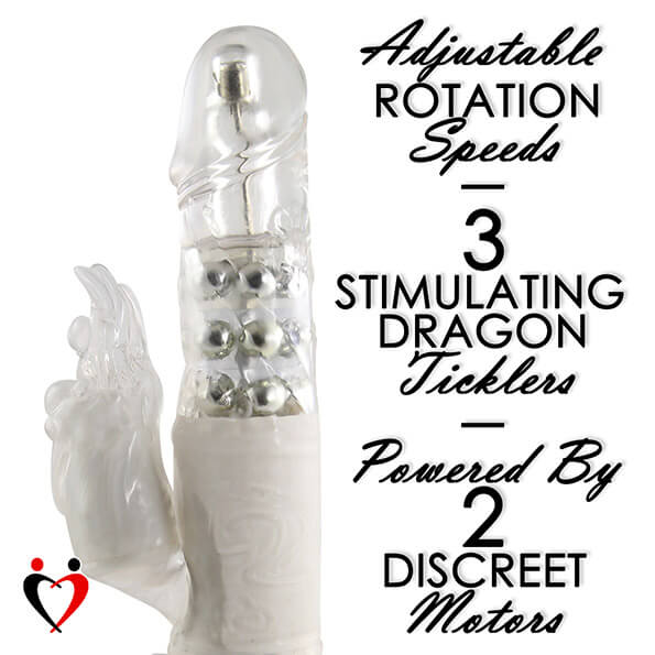 Erotic Dragon Rabbit Vibrator Multispeed Clitoral Bullet & Rotating Shaft Picture 2