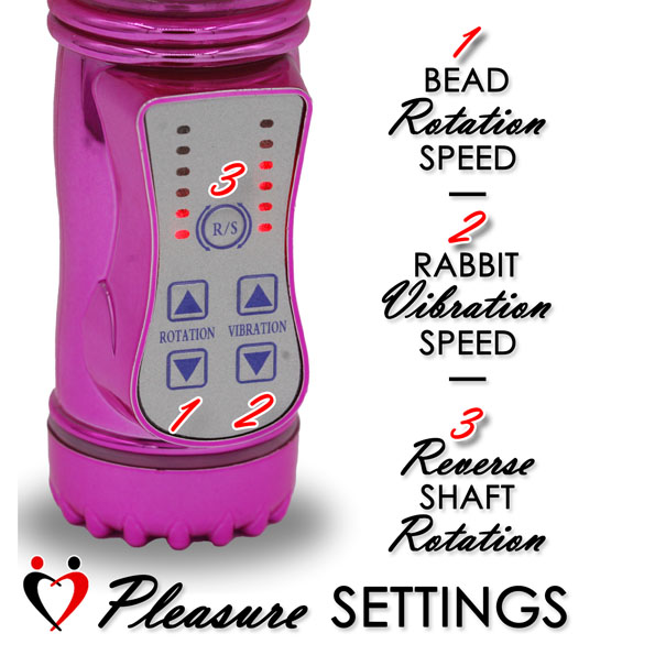 powerful penis vibrator Rabbit Vibrator Pink Butterfly LeLuv Thrusting LED Controls with Secret  Lipstick