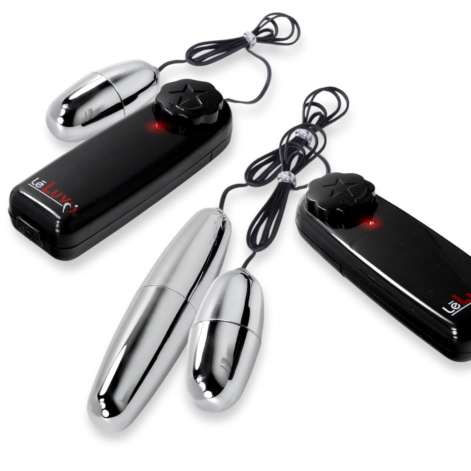 Vibrators Silver Bullets Multi-speed Small and Large Bundles LeLuv Massager Eggs
