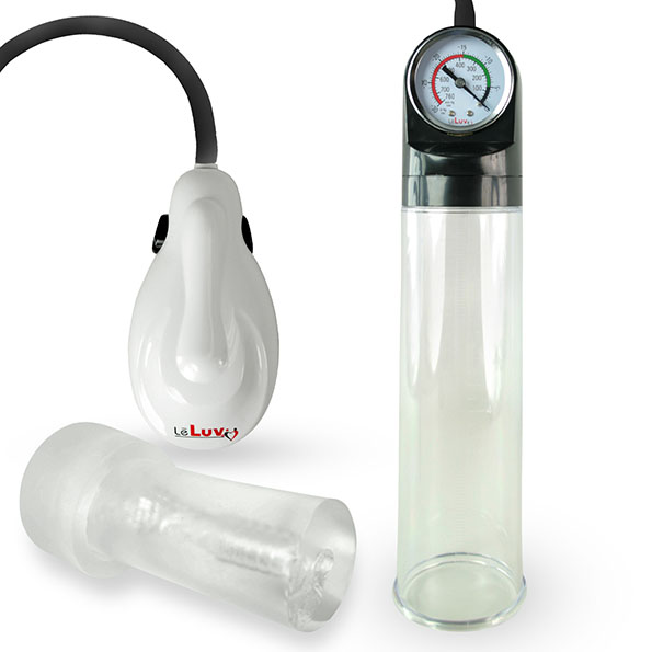 MASTER GAUGE Penis Pump Kit with eGrip Electric Handle | Black Premium Hose [PARENT SKU] Picture 1